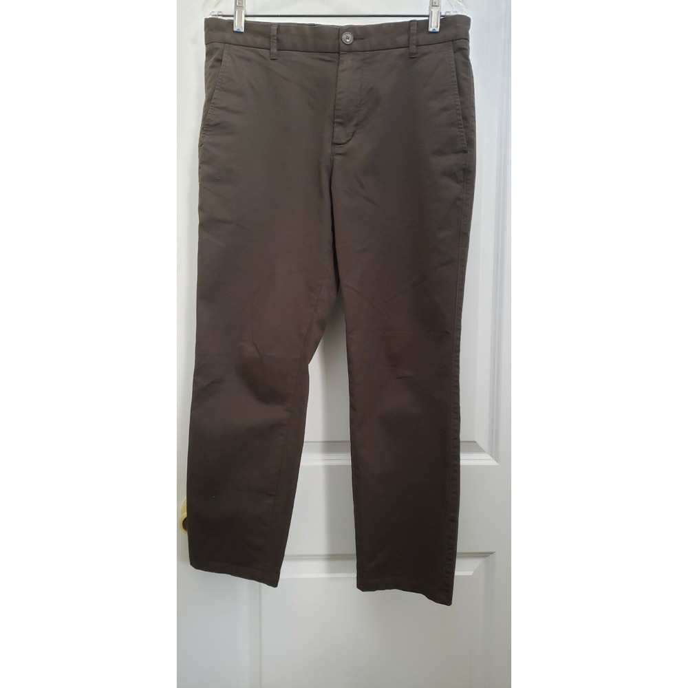 Everlane Womens Chino Pants Gray Flat Front Stretch Straight Khakis Casual 31x30